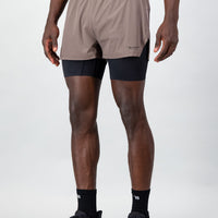 Energy 2-in-1 Short - Brown & Black