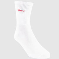 Headline Sock - White & Red