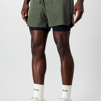 Move 2-in-1 Short - Forest Green