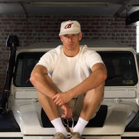 Headline Sock - White & Red